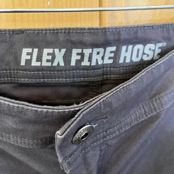 Duluth Mens Flex Fire Hose Relaxed Work Pant Cargo Pants Size 48x30 Gray RARE